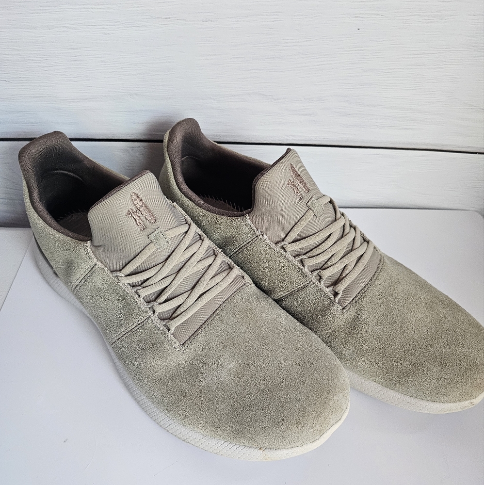 Johnnie-O sneakformance slip on size 12M taupe leather suede sneaker